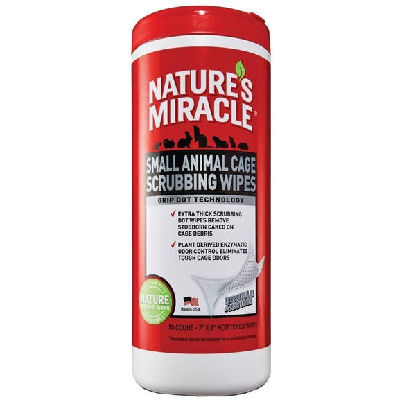 NATURE'S MIRACLE SMALL ANIMAL CAGE SCRUBBING WIPES